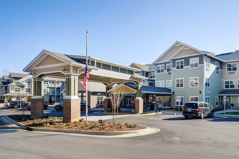 Azalea Estates Gracious Retirement Living Hawthorn Senior Independent Living in Chapel Hill, North Carolina front exterior
