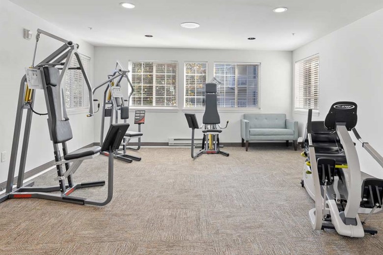 Carolina Estates Gracious Retirement Living Hawthorn Senior Independent Living in Greensboro, North Carolina gym fitness center