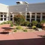 Two courtyards await residents right outside their doors.
