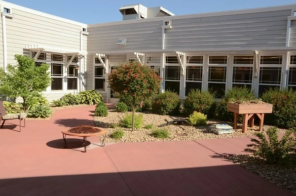 Two courtyards await residents right outside their doors.