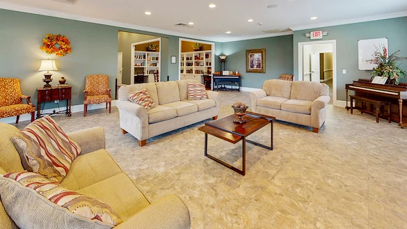 One of Orchard Ridge's many indoor lounge areas