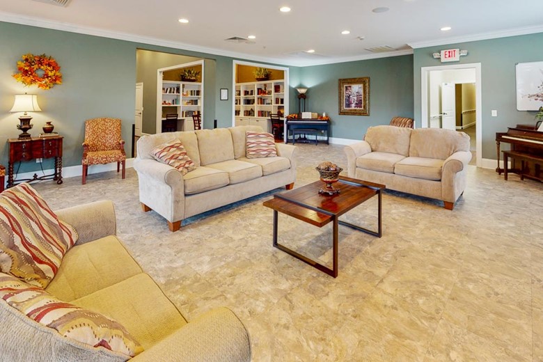 One of Orchard Ridge's many indoor lounge areas