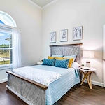 Bedroom of a Vincent Senior Living Community apartment