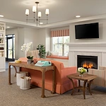 Lounge area at the Waters of Oak Creek 