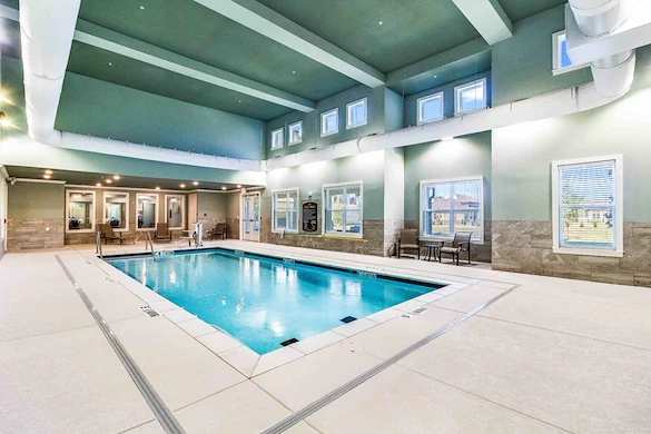Indoor swimming pool at The Vincent Senior Living Community