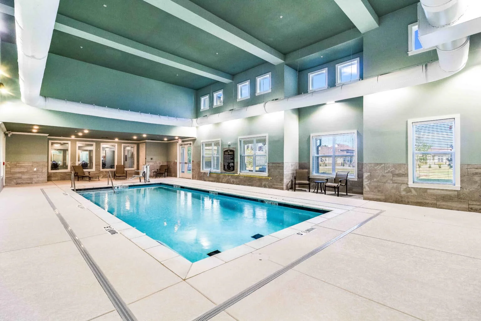 Indoor swimming pool at The Vincent Senior Living Community