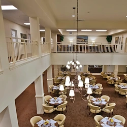 Pioneer Ridge Gracious Retirement Living Hawthorn Senior Independent Living in McKinney, Texas dining room
