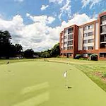 The McAuley putting green and outdoor space