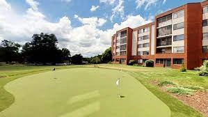 The McAuley putting green and outdoor space