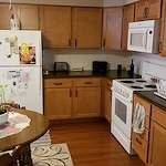 United Manor independent senior living in DeWitt, Iowa apartment kitchen