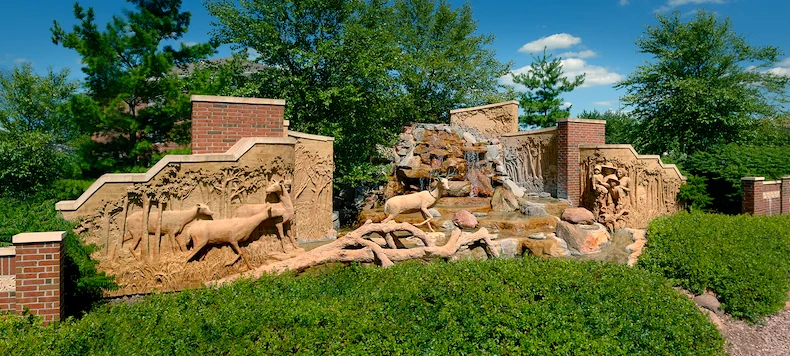 Legacy Fountain on the corner of 56th & Pioneers Boulevard, Lincoln NE