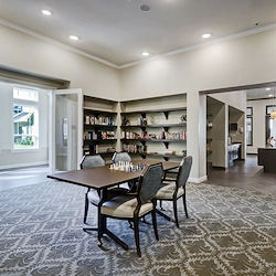A game room for the residents at the Lodge at Pine Creek Senior Living