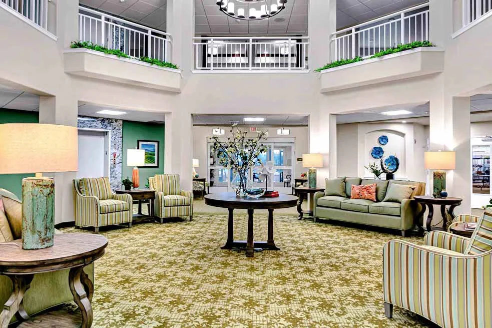 Bear Hollow Estates Hawthorn Senior Independent Living in Rancho Cordova, California, lobby sitting area