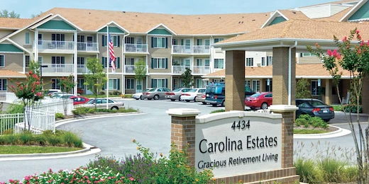 Carolina Estates Gracious Retirement Living Hawthorn Senior Independent Living in Greensboro, North Carolina front exterior