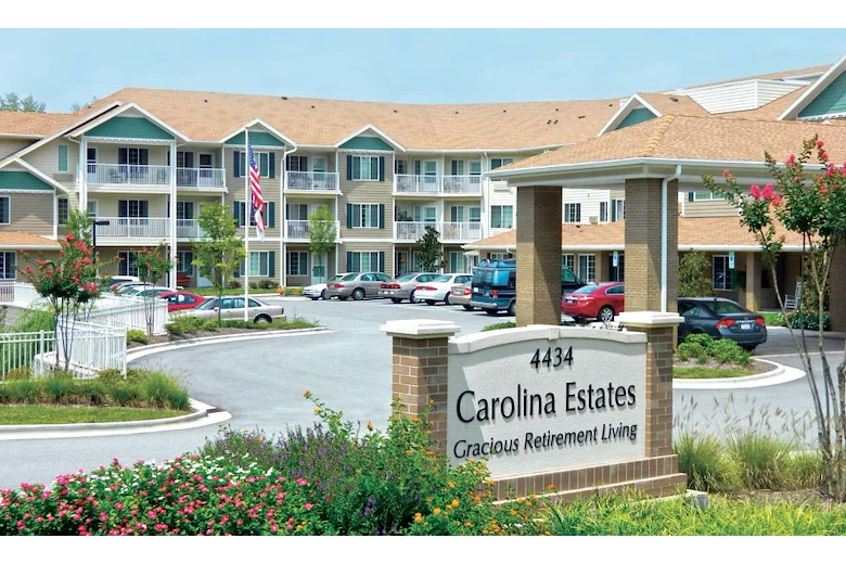 Carolina Estates Gracious Retirement Living Hawthorn Senior Independent Living in Greensboro, North Carolina front exterior