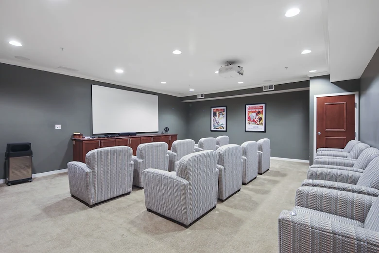 Media/activities room at the Waters of Edina 