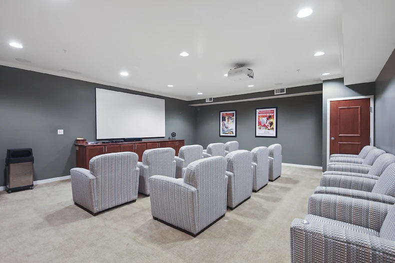 Media/activities room at the Waters of Edina 