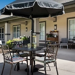 Liberty Place Senior Assisted Living Memory Care in West Chester, OH rear exterior patio