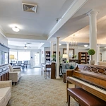 Charter Senior Living of Franklin in Franklin, Tennessee, sitting area with pianos