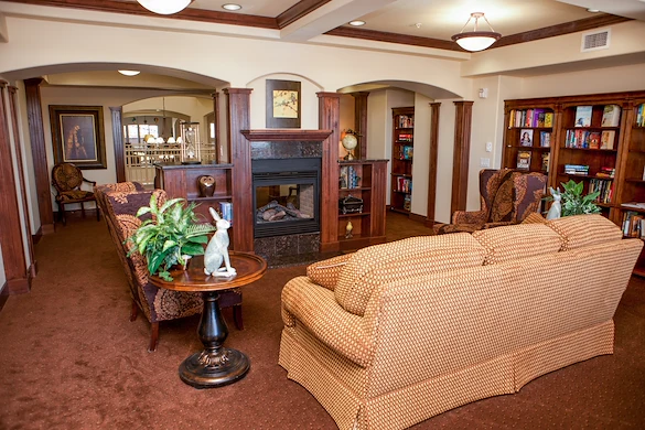 The Rio Grande Gracious Retirement Living Hawthorn Senior Independent Living in Rio Rancho fireplace