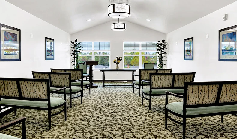 Sequoia Grove Gracious Retirement Living Hawthorn Senior Independent Living in Granite Bay, California AI-generated gathering room