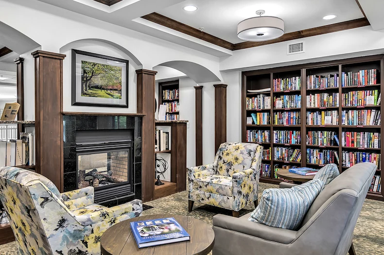 The Highlands Gracious Retirement Living Hawthorn Senior Independent Living in Westborough, Massachusetts fireplace