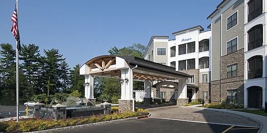 Allegro Harrington Park, senior living community in Harrington Park, NJ, offering independent living, assisted living, memory care, and respite care, front entrance