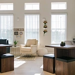 Banyan Reserve Seniors, senior living community offering active adult living and independent living in Lakeland, FL, common space with seating