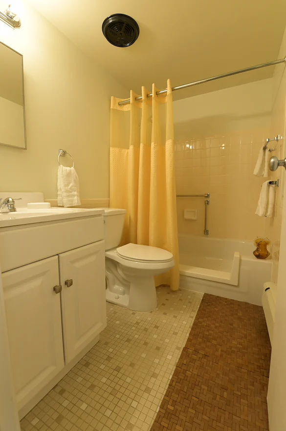 Clinton Villa Independent Living apartment bathroom