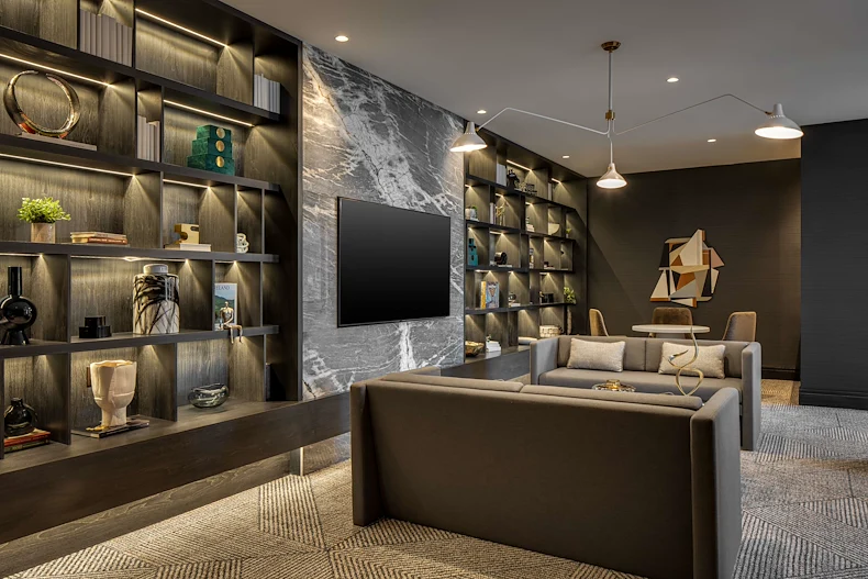 Allegro Fort Lauderdale, senior living community in Fort Lauderdale, FL, offering independent living, assisted living, memory care, and respite care, cozy seating area for socializing or watching tv