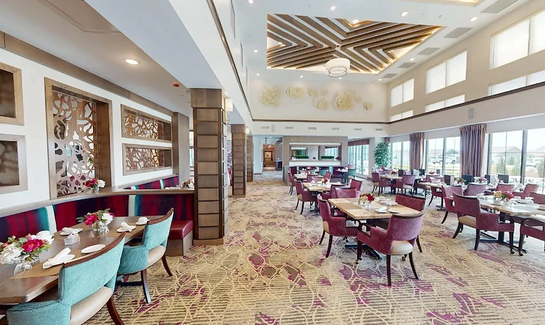 CopperWood at Prairie Trail senior living community offering assisted living and memory care in Ankeny, IA, dining room