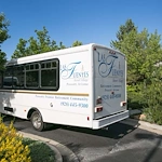 Independent living, assisted living, and memory care at Las Fuentes Resort Village in Prescott, AZ, community van