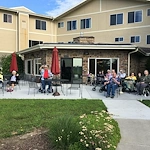 Enjoying the Courtyard 