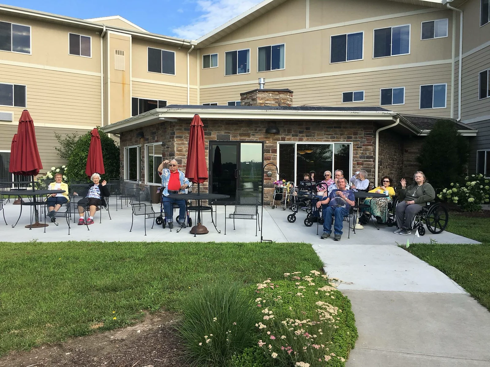 Enjoying the Courtyard 