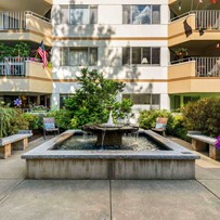 listen to the gentle sounds of the bubbling fountain
