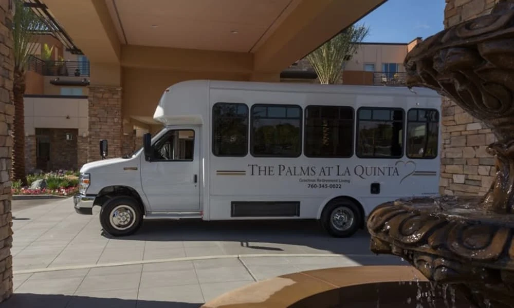 The Palms At La Quinta Gracious Retirement Living Hawthorn Senior Independent Living in La Quinta, California transportation bus