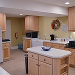 Legato Living Residential Memory Care at Legacy senior living community offering assisted living, memory care, adult day services, and respite care in Omaha, NE, community kitchen