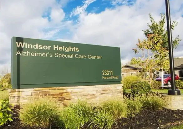 Windsor Heights Senior Living, assisted living and memory care in Beachwood, OH, community sign