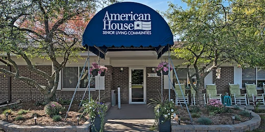 American House Westland Venoy senior living community offering independent living, assisted living, and respite care in Westland, MI, front entrance