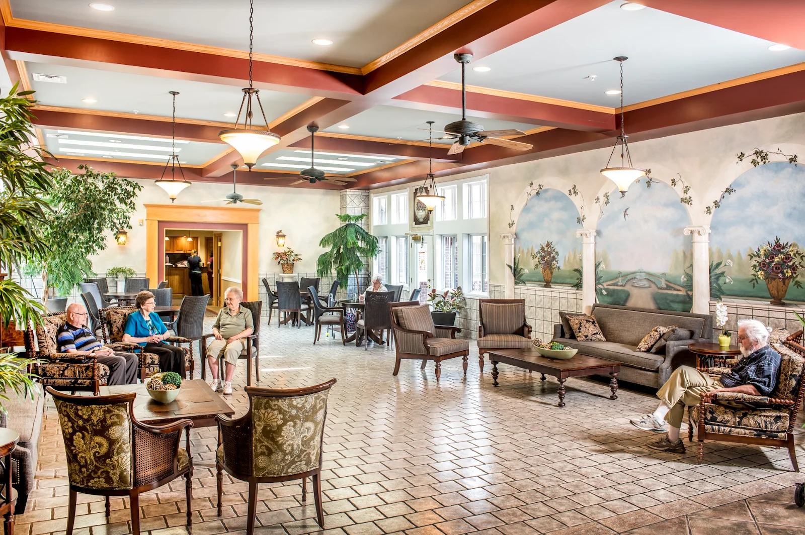 Renaissance Room and Main Entrance into Assisted Living Apartments 