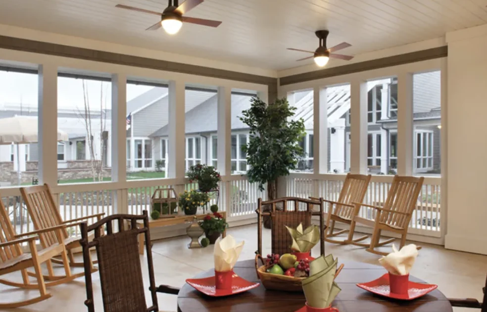 Concord Place Senior Memory Care in Knoxville, TN porch