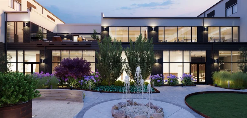 Ovation Heartwood Preserve Senior Living in Omaha, Nebraska front exterior