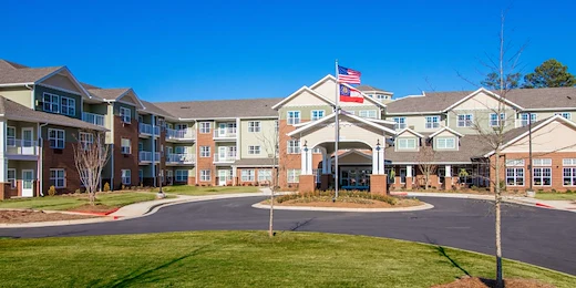 Linwood Estates Gracious Retirement Living Hawthorn Senior Independent Living in Lawrenceville, Georgia front exterior