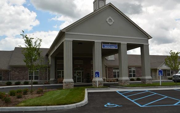 Brownsburg Meadows Assisted Senior Living in IN front entrance exterior