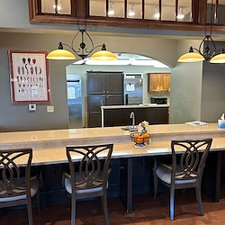 Credo Senior Living - Wichita, KS, seating at countertop