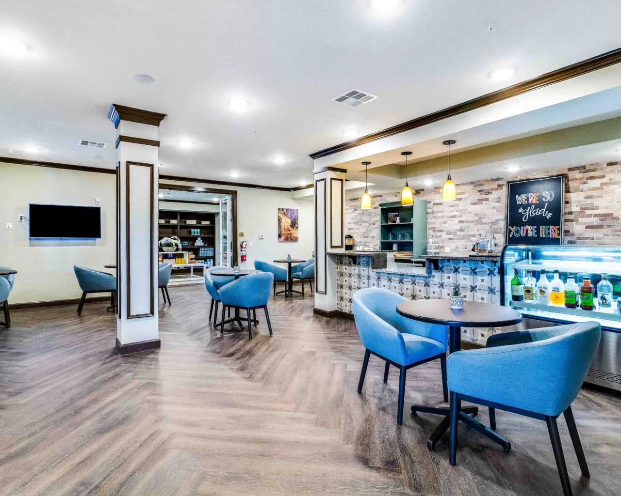 Lounge and drink area at The Vincent Senior Living Community