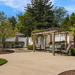 Churchill Place Senior Memory Care in Glen Ellyn, IL outdoor gazebo patio seating area