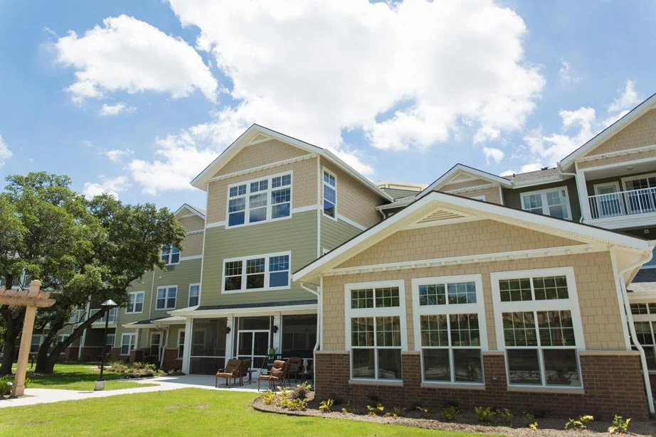 The Oaks Gracious Retirement Living Hawthorn Senior Independent Living in Georgetown, Texas rear exterior