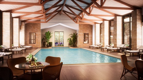 Indoor swimming pool & hot tub