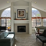 Colonial Oaks at Arlington, TX, visiting area by fireplace